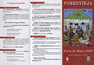 PROGRAMA FERIA DE SEVILLANAS TORREVIEJA